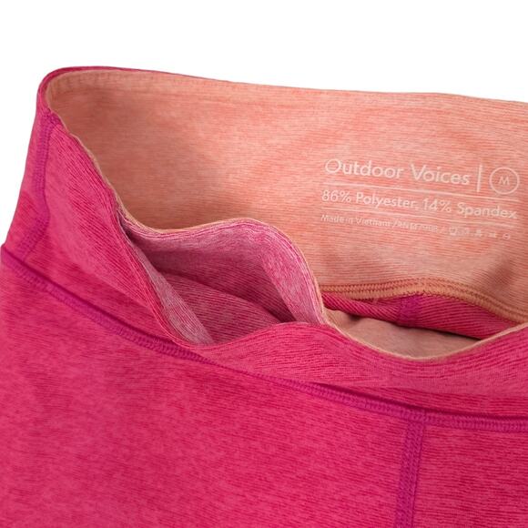 Outdoor Voices Paneled Pink Flamingo Rose Colorblock Leggings - Picture 6 of 11